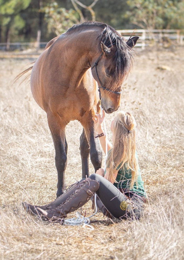 Brown lace up riding boot 3