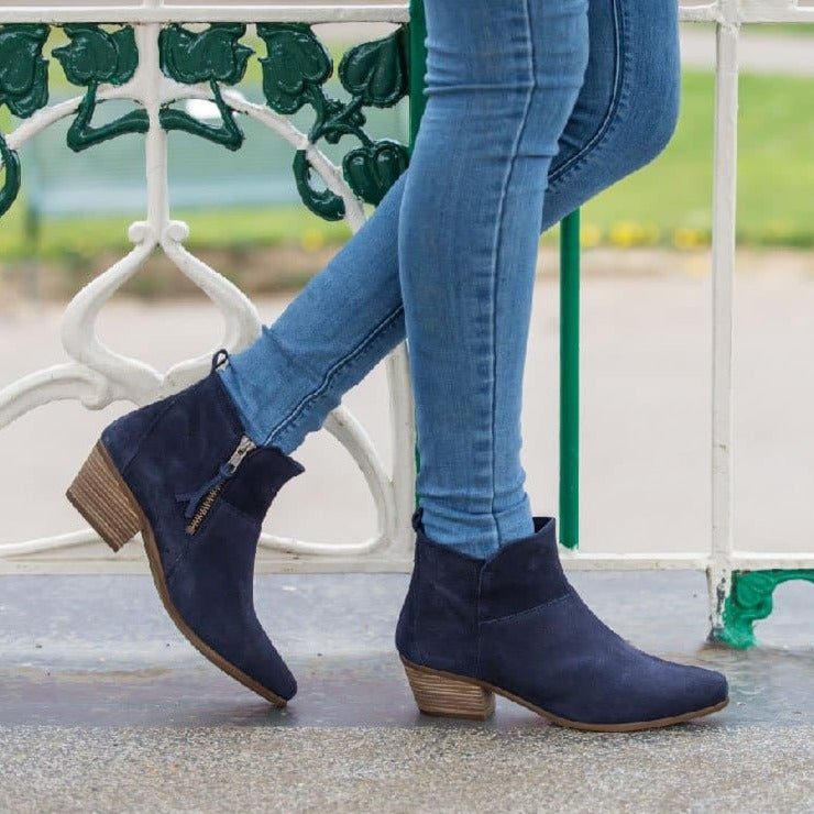 Buy Navy Blue Boots for Women by LONDON RAG Online | Ajio.com