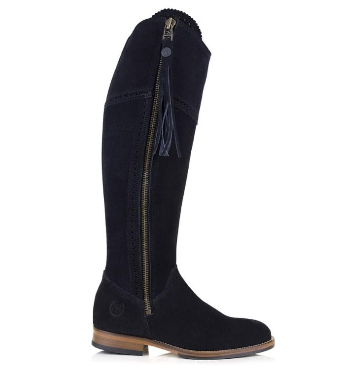 Sovereign Suede Boots with Tassel - Black - Bareback Footwear