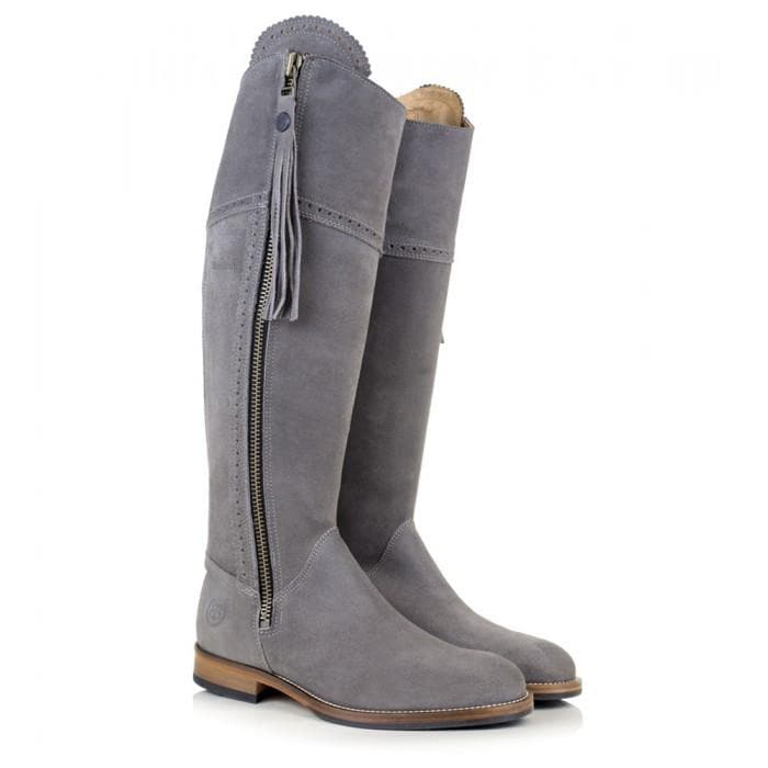 Sovereign Suede Boots with Tassel - Grey - Made to Measure - Bareback Footwear