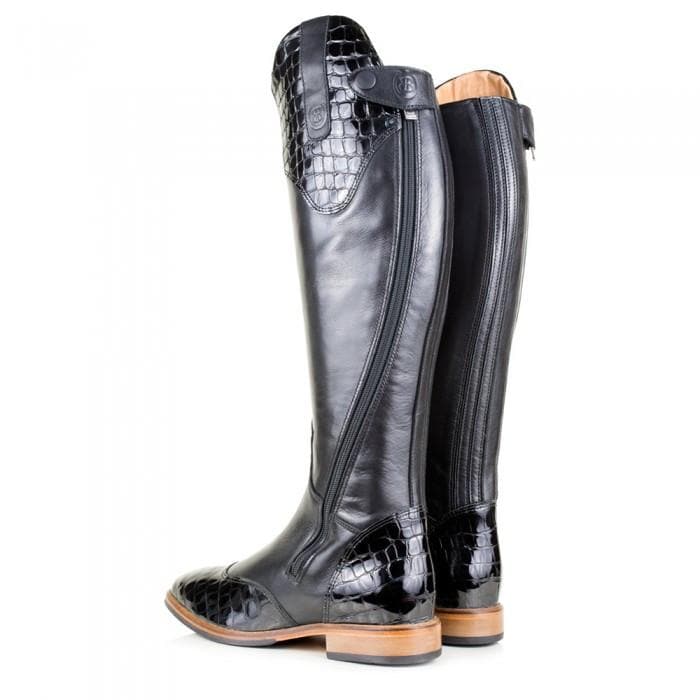 Milan Long Riding Boots - Black - Made to Measure - Bareback Footwear