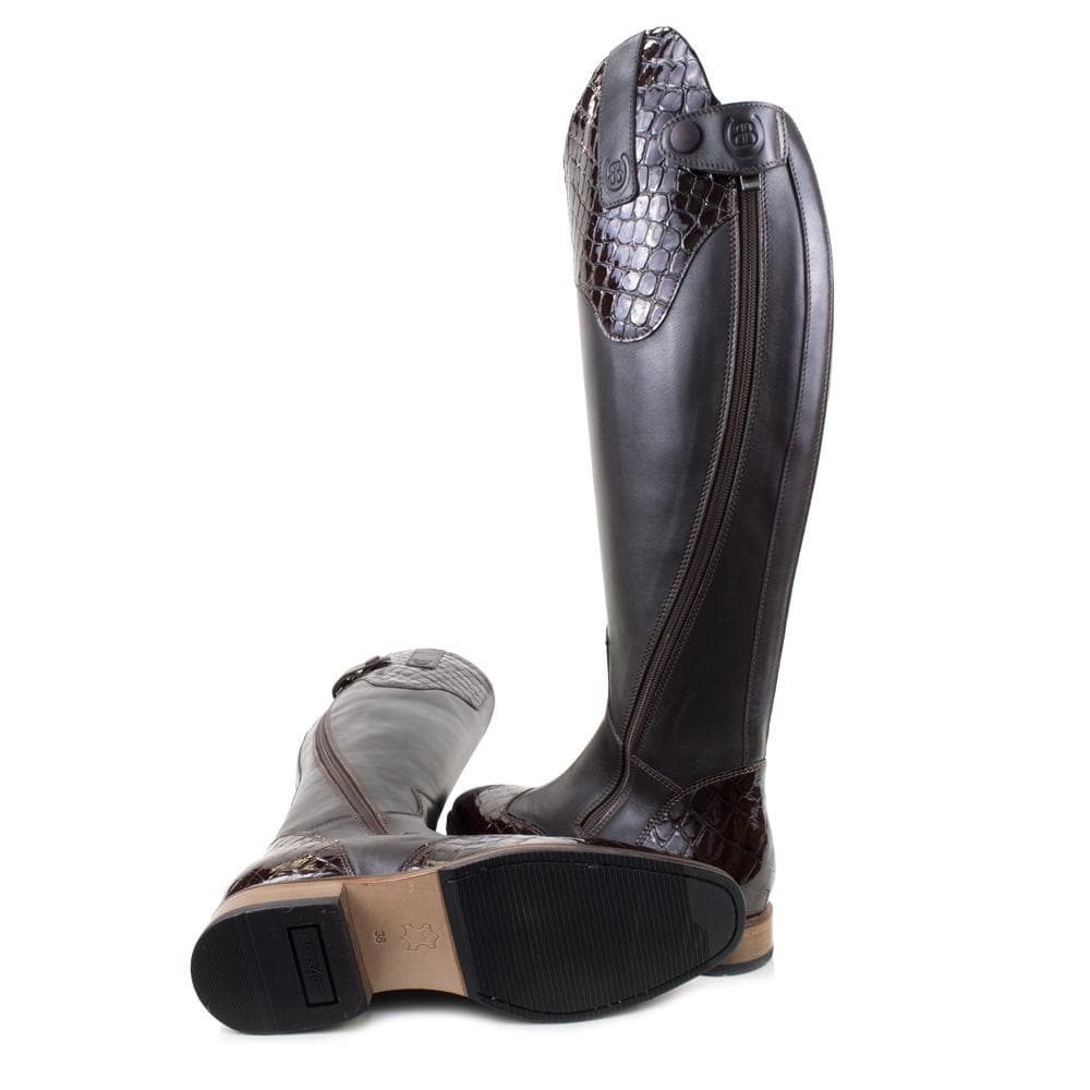 Milan Long Riding Boots - Brown - Made to Measure - Bareback Footwear