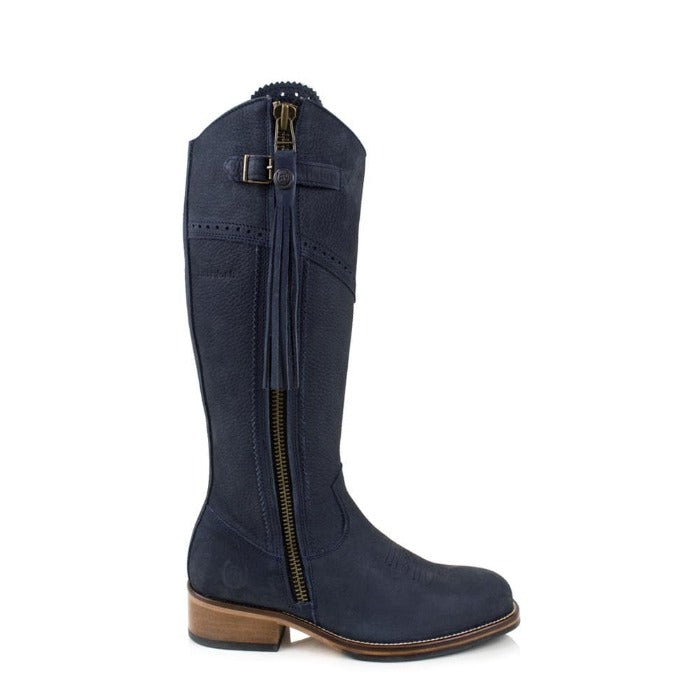 Mustang - Mid Calf Boot - Blue - Bareback Footwear