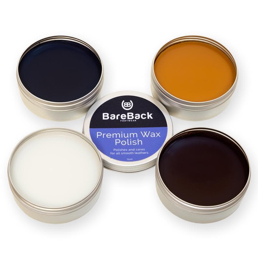 Bareback Footwear Premium Wax Polish- Available in 6 colours 50-75ML - Bareback Footwear