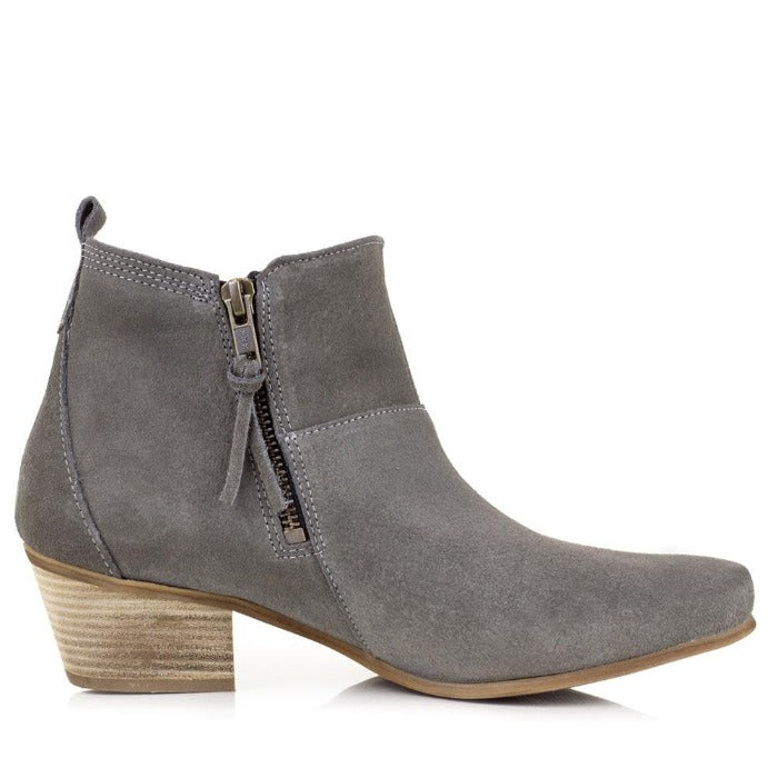 Roxy Suede Boots - Grey - Bareback Footwear