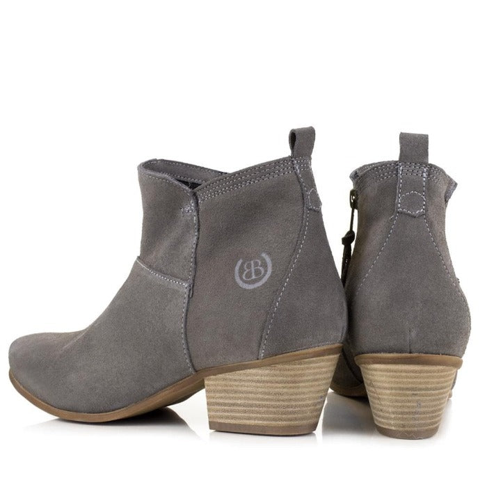 Roxy Suede Boots - Grey - Bareback Footwear