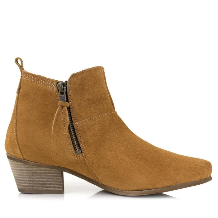 Roxy Suede Boots -Sand - Bareback Footwear